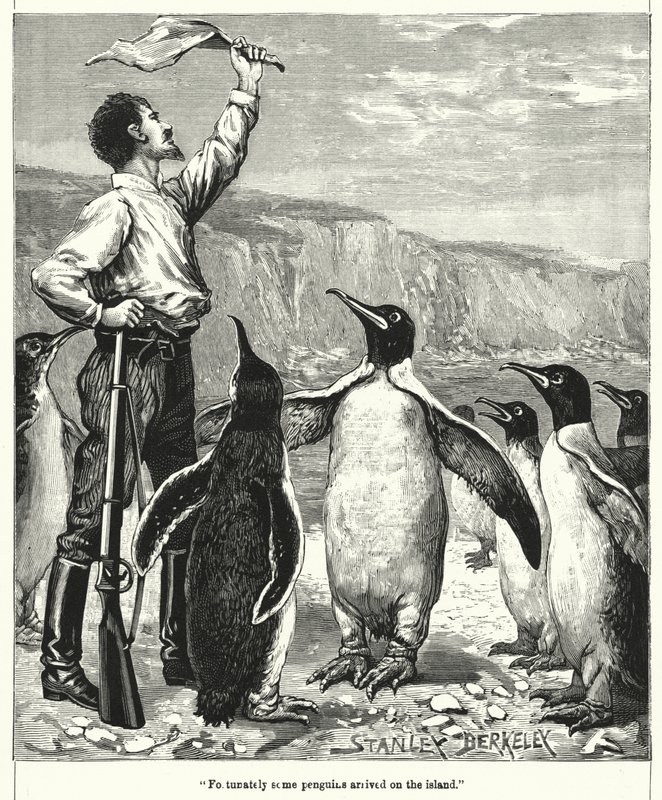 Afortunadamente algunos pingüinos llegaron a la isla de after Stanley Berkeley