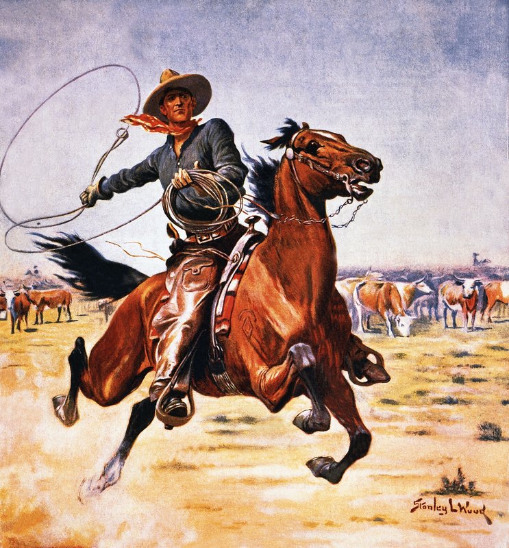 Vaquero con lazo de Stanley L. Wood