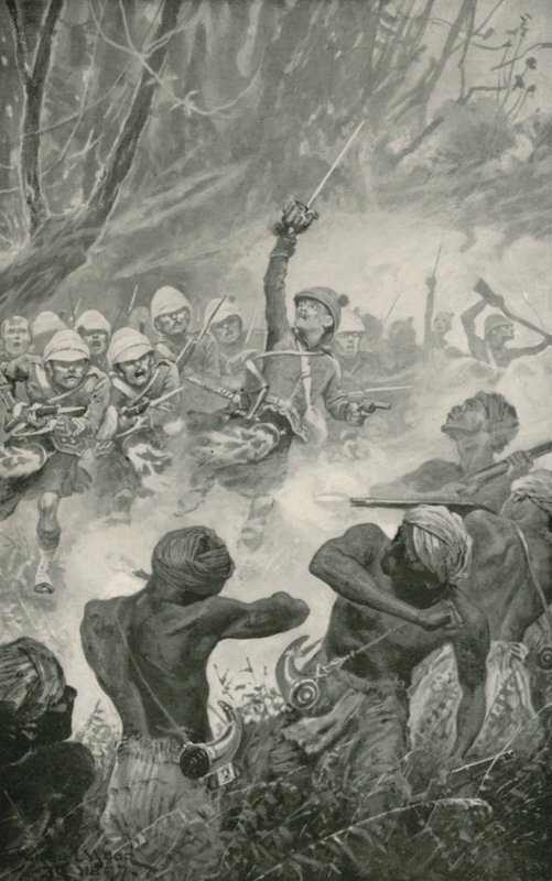 La carga de las Tierras Altas en la batalla de Amoaful de Stanley L. Wood