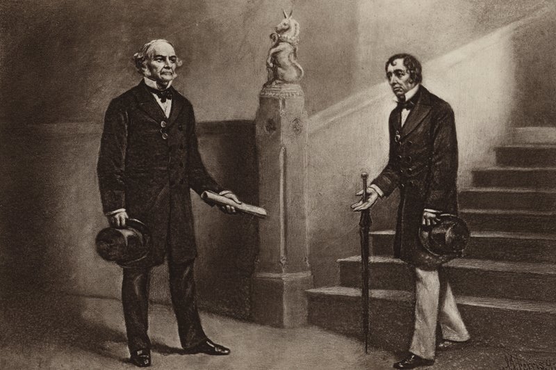 Gladstone y Disraeli, Beaconsfield (fotograbado) de Stephen James (after) Ferris
