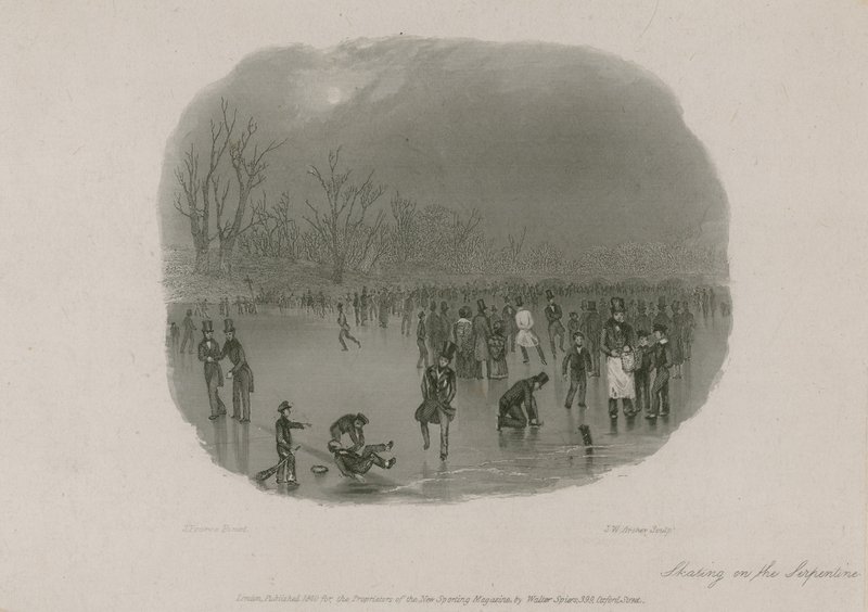 Patinaje en el Serpentine, Hyde Park, Londres de Stephen Pearce