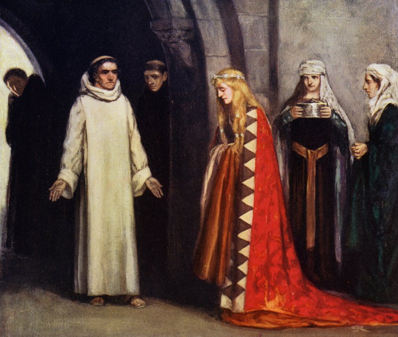 San Bernardo y su hermana Hombeline (litografía en color) de Stephen Reid