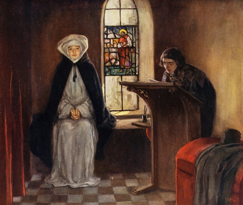 Santa Catalina de Siena (litografía en color) de Stephen Reid