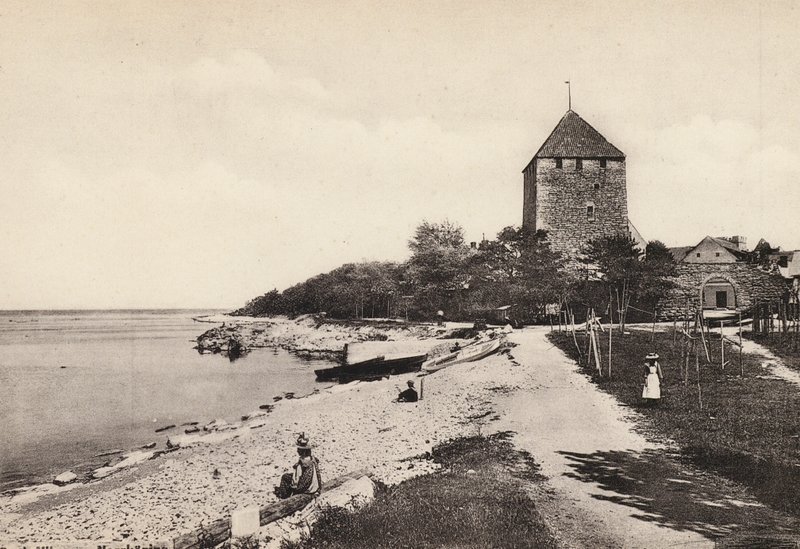 Suecia: Gotland, Wisby, Kruttornet (fotografía b/n) de Swedish Photographer