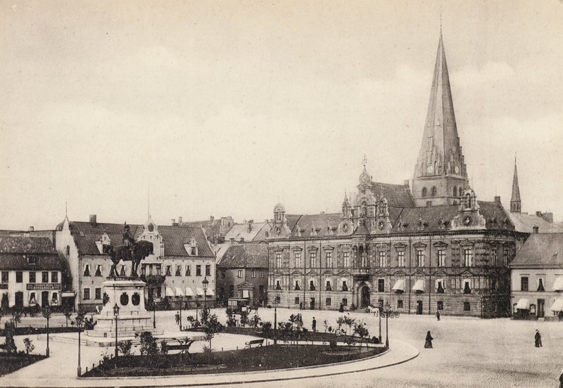 Suecia: Skane, Malmo, Stortorget Och Radhuset (fotografía en B/N) de Swedish Photographer