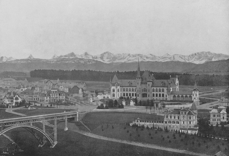 Berna, Vista sobre Kirchenfeld y los Alpes berneses de Swiss Photographer