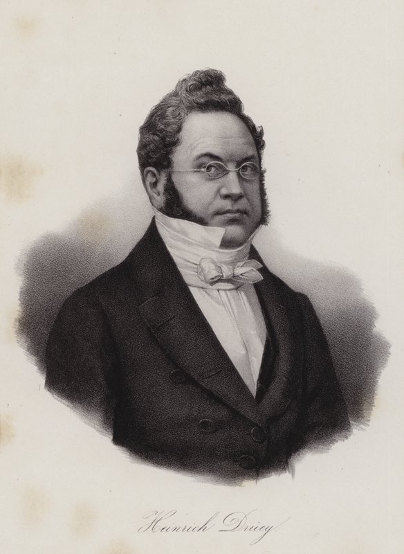 Heinrich Druey, abogado, filósofo y político suizo (grabado) de Swiss School