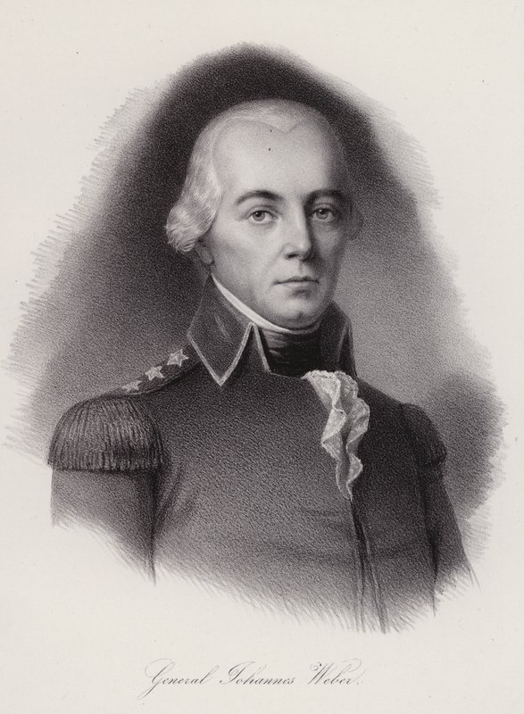 Johann Weber, general suizo muerto en la Batalla de Frauenfeld de Swiss School