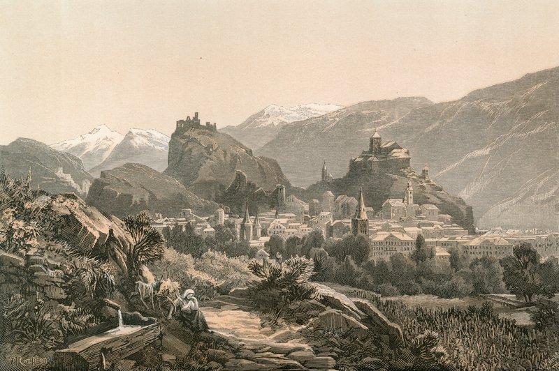 Sion, capital del cantón Valais de Swiss School