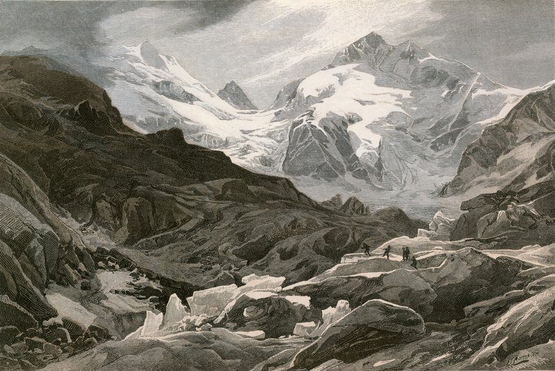 El glaciar Morteratsch, Engadine superior de Swiss School