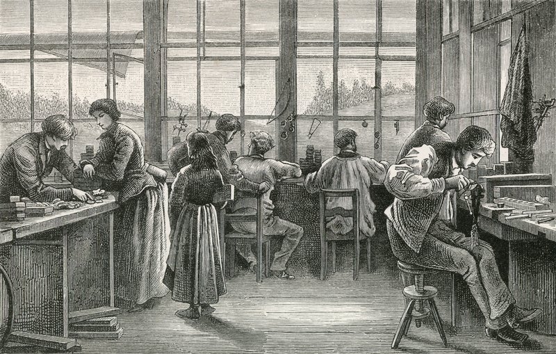 Taller de relojeros en La Chaux-de-Fonds de Swiss School