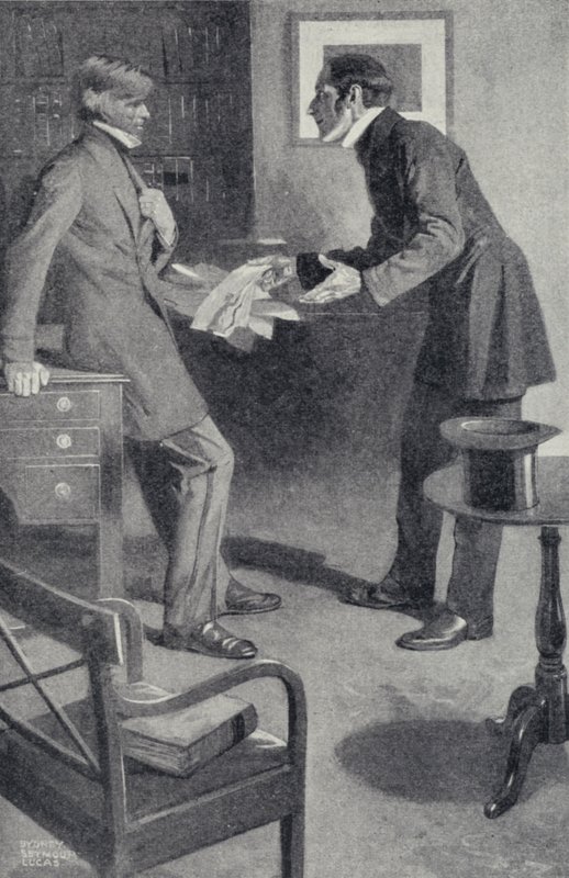 John Stuart Mill comunica a su amigo, Thomas Carlyle, la terrible noticia de que una chica descuidada ha quemado su manuscrito (lito) de Sydney C Lucas
