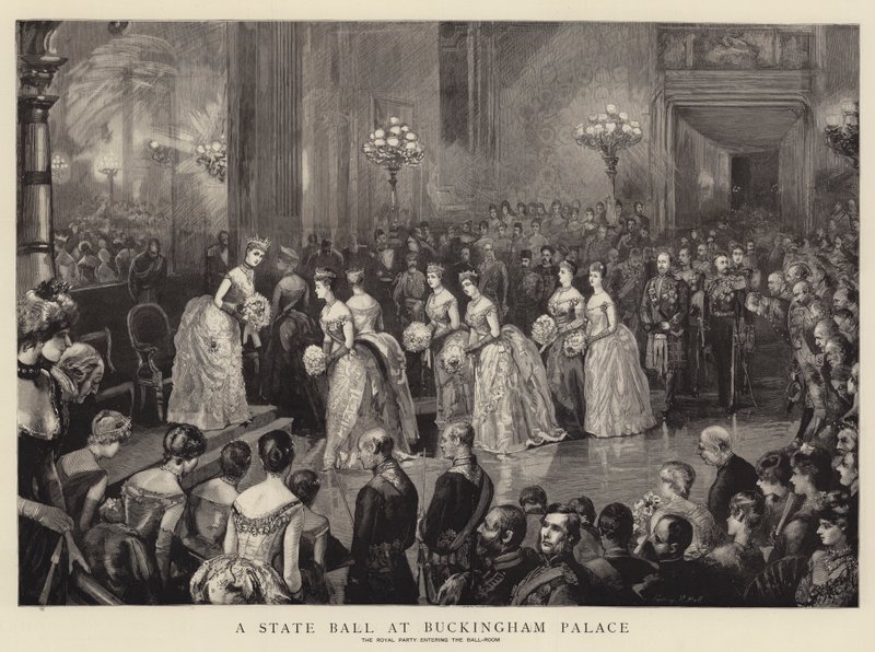 Un baile de estado en el Palacio de Buckingham de Sydney Prior Hall