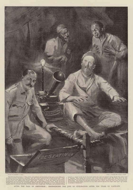Después de la caída de Omdurman, experimentando las alegrías de la civilización después de diez años de cautiverio de Sydney Prior Hall