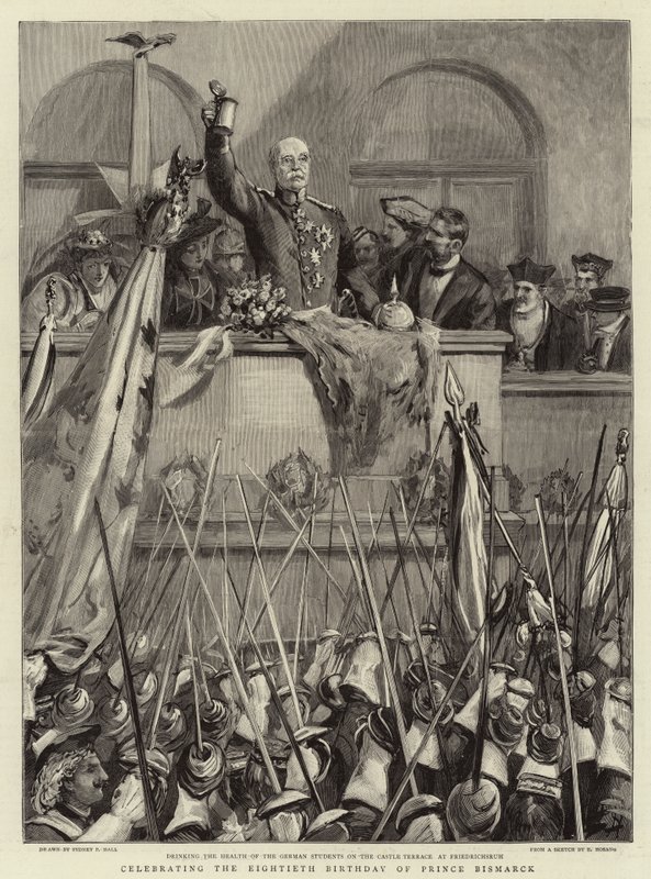 Celebrando el octogésimo cumpleaños del Príncipe Bismarck de Sydney Prior Hall