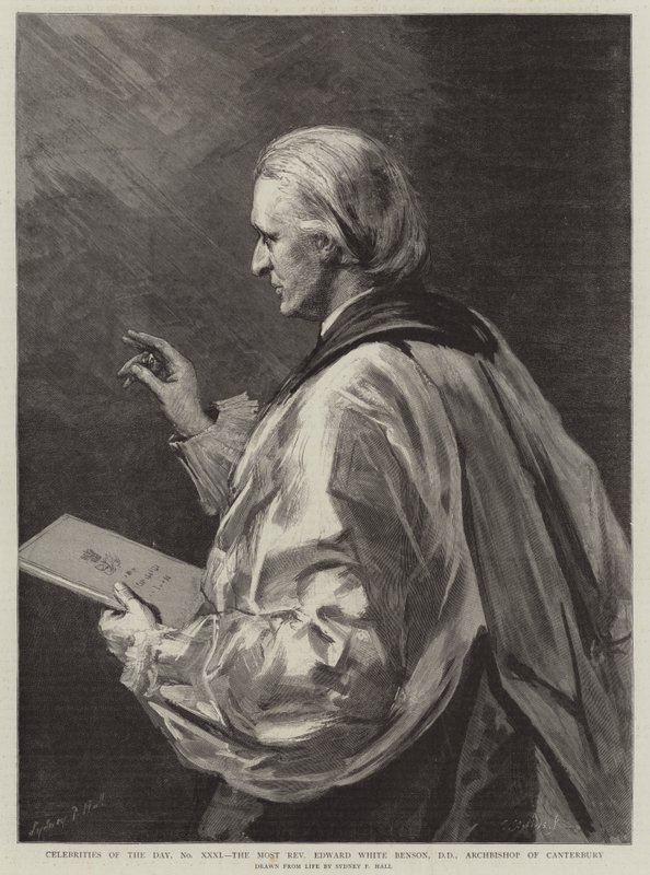 Celebridades del día, No XXXI, el Reverendísimo Edward White Benson, DD, Arzobispo de Canterbury de Sydney Prior Hall