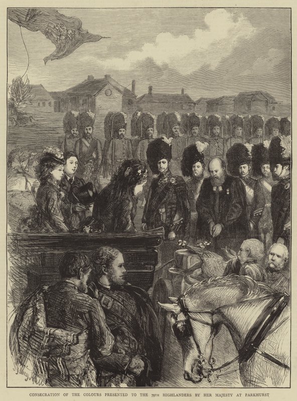 Consagración de los Colores presentados a los 79º Highlanders por Su Majestad en Parkhurst de Sydney Prior Hall