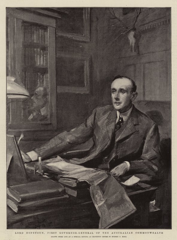 Lord Hopetoun, primer gobernador general de la Commonwealth de Australia de Sydney Prior Hall