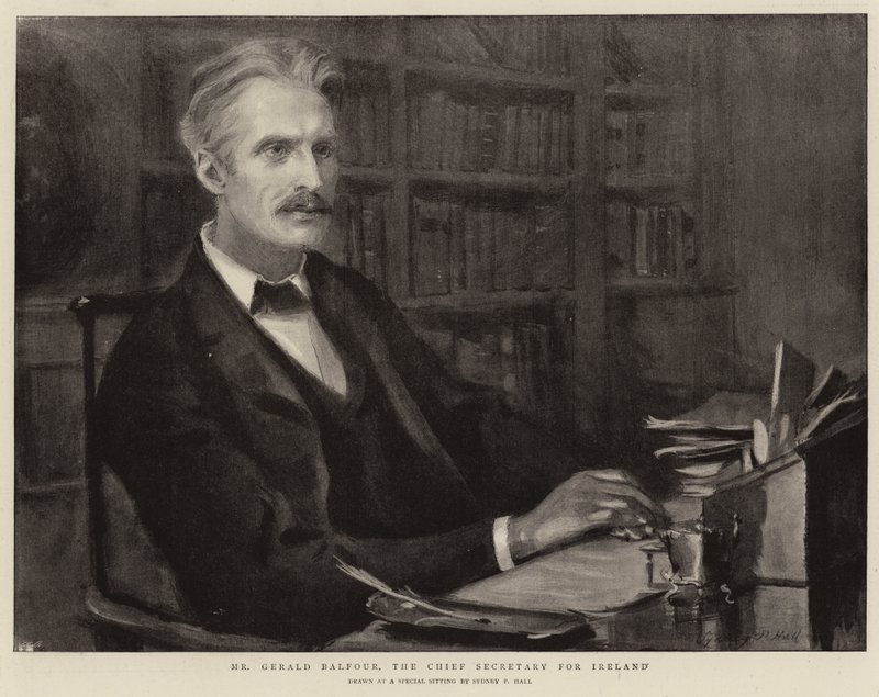 Sr. Gerald Balfour, el Secretario Principal para Irlanda de Sydney Prior Hall