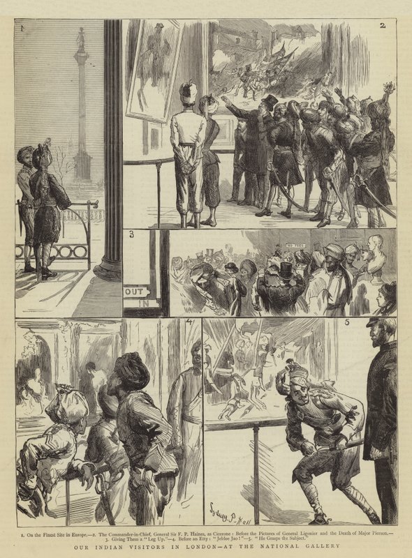 Nuestros visitantes indios en Londres, en la Galería Nacional de Sydney Prior Hall