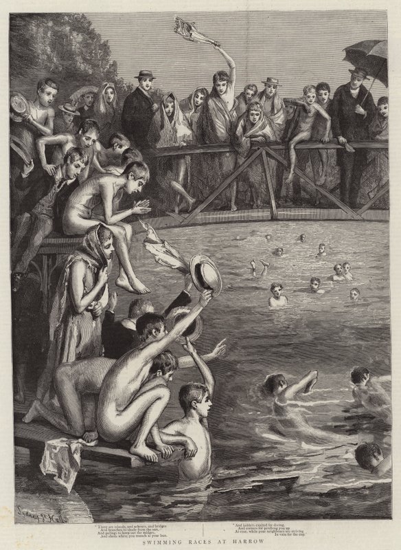 Carreras de natación en Harrow de Sydney Prior Hall
