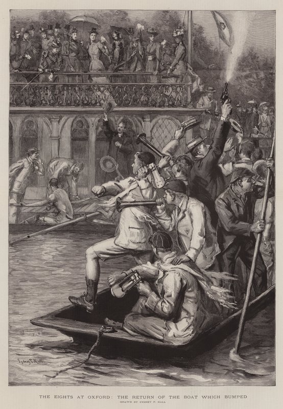 Los ochos en Oxford, el regreso del bote que chocó de Sydney Prior Hall