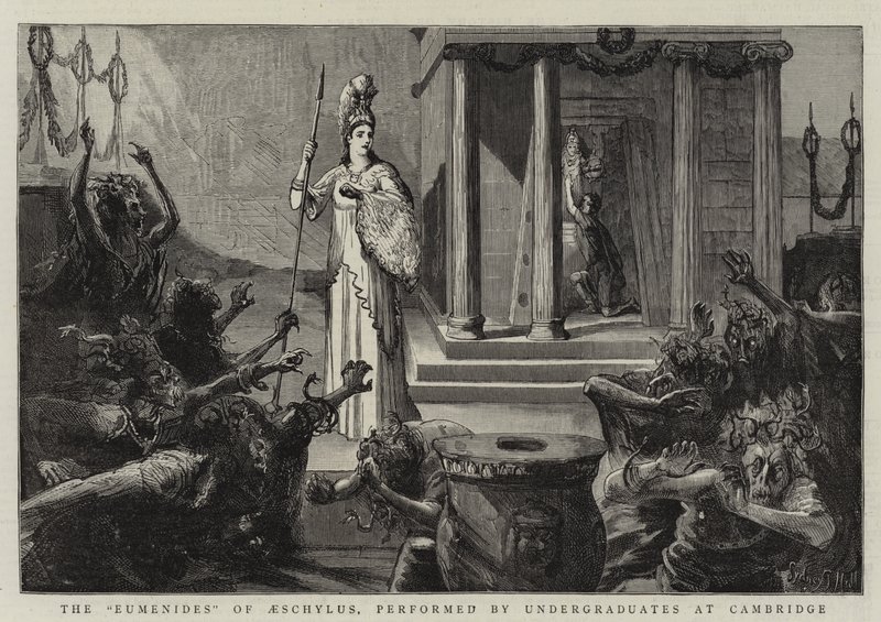 Las Euménides de Esquilo, interpretadas por estudiantes de Cambridge de Sydney Prior Hall
