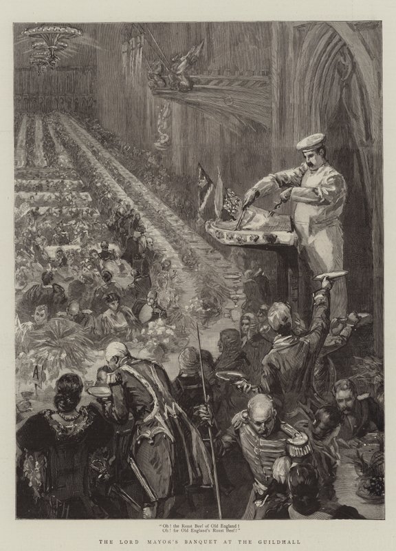 El banquete del alcalde en el Guildhall de Sydney Prior Hall