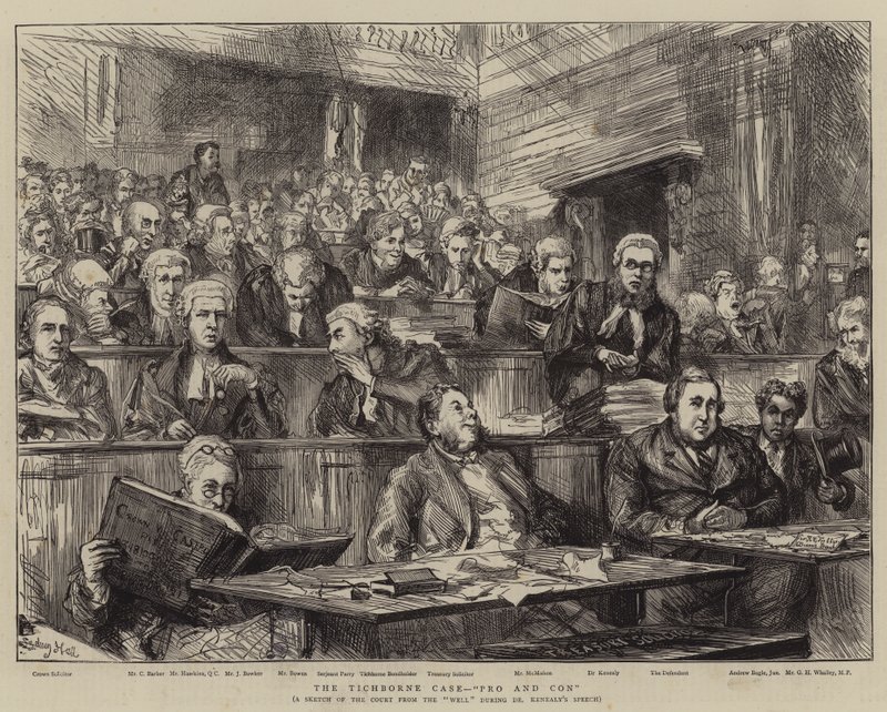 El Caso Tichborne, Pro y Contra de Sydney Prior Hall
