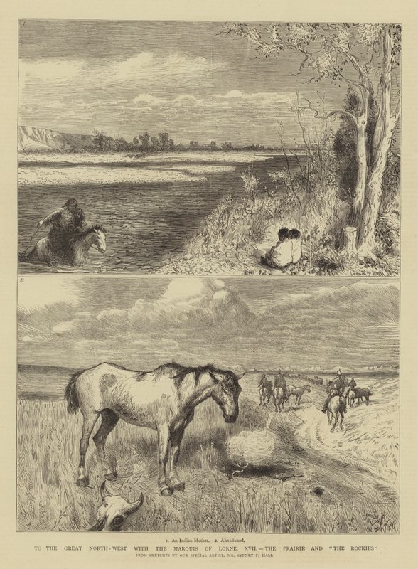 Al gran noroeste con el marqués de Lorne, XVII, la pradera y las Rocosas de Sydney Prior Hall