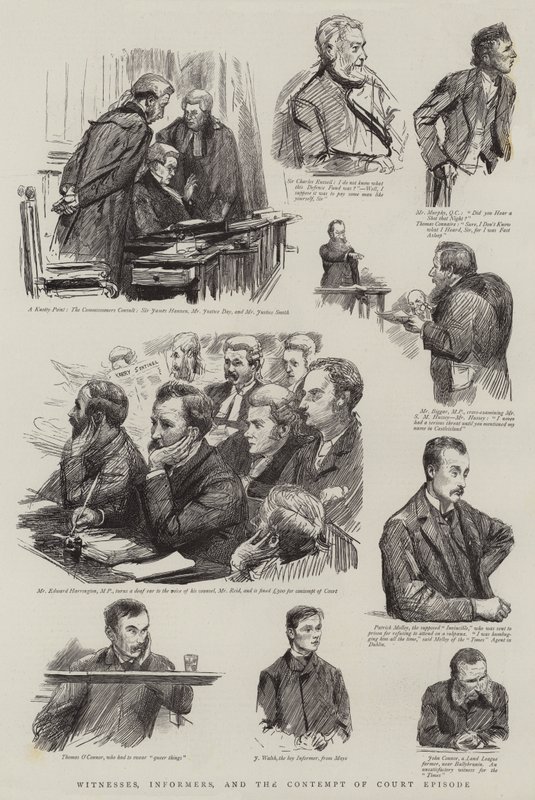 Testigos, informantes y el episodio de desacato al tribunal de Sydney Prior Hall