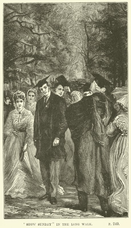 Ilustración para Tom Brown en Oxford por Thomas Hughes de Sydney Prior after Hall