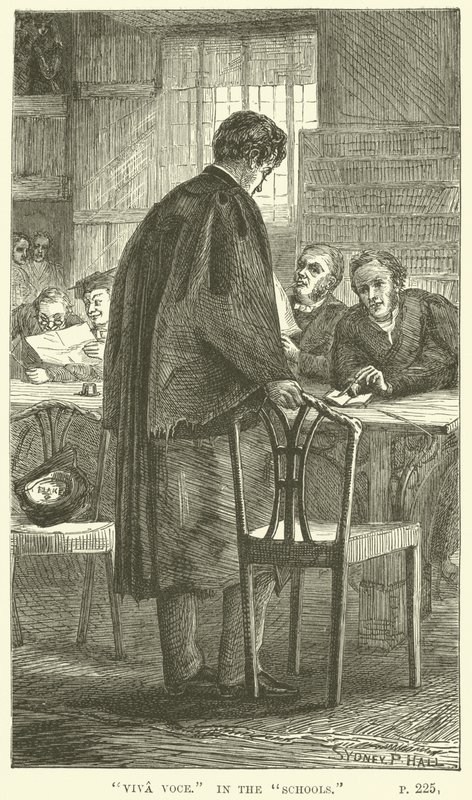 Ilustración para Tom Brown en Oxford por Thomas Hughes de Sydney Prior after Hall