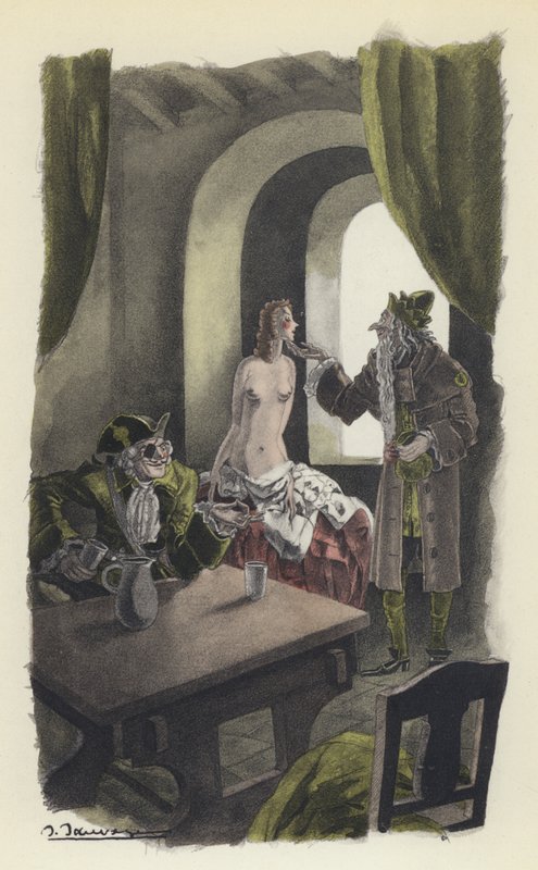Ilustración para Cándido de Voltaire de Sylvain Sauvage