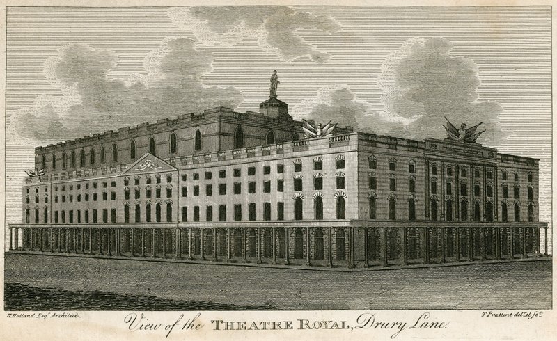 Vista del Teatro Real, Drury Lane, Londres de T. Prattent