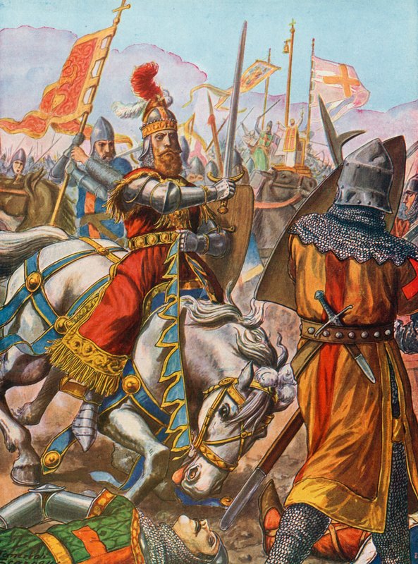 Federico Barbarroja herido en la batalla de Legnano, 1176 de Tancredi Scarpelli