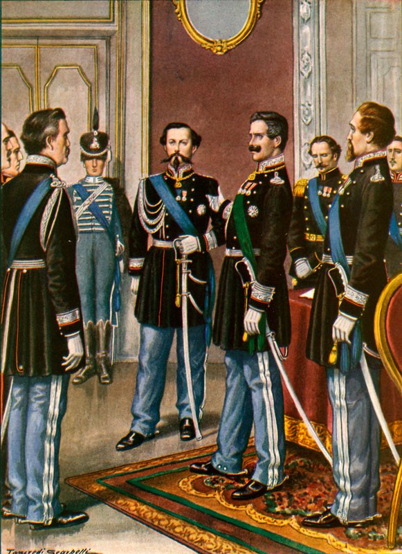 La abdicación de Carlos Alberto a favor de Víctor Manuel de Tancredi Scarpelli