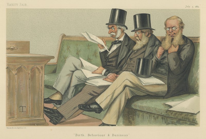La Oposición de Su Majestad: Lord J J Manners, Sir S H Northcote y Sir R A Cross de Theobald Chartran