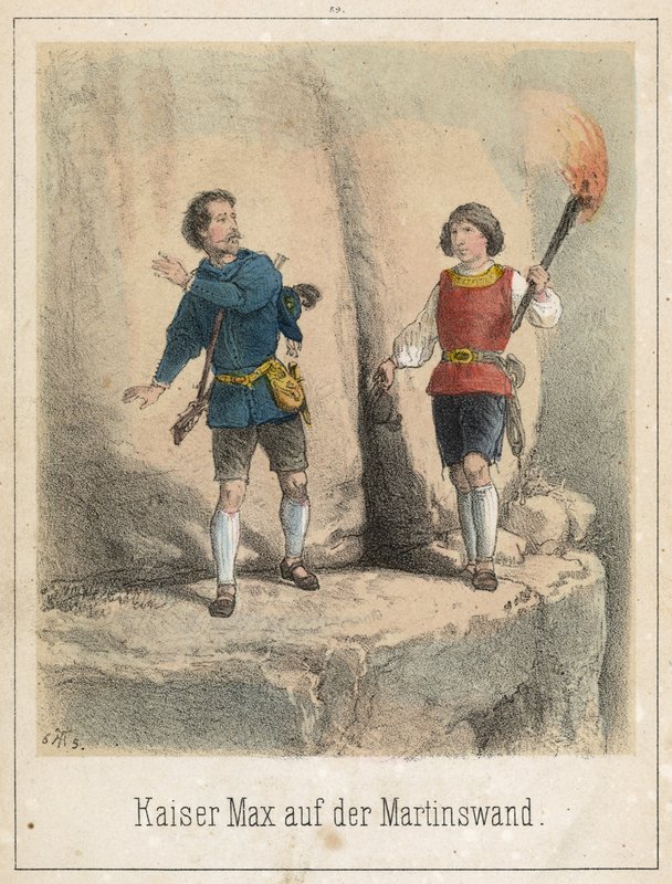 Emperador Max en el muro de Martins de Theodor Hosemann