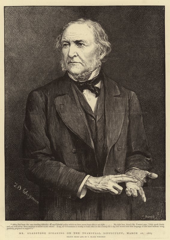 El Sr. Gladstone hablando sobre la Dificultad del Transvaal, 16 de marzo de 1883 de Theodore Blake Wirgman