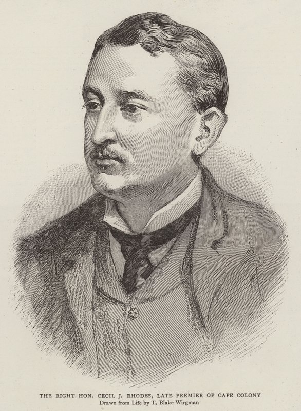 El Muy Honorable Cecil J Rhodes, Último Primer Ministro de la Colonia del Cabo de Theodore Blake Wirgman