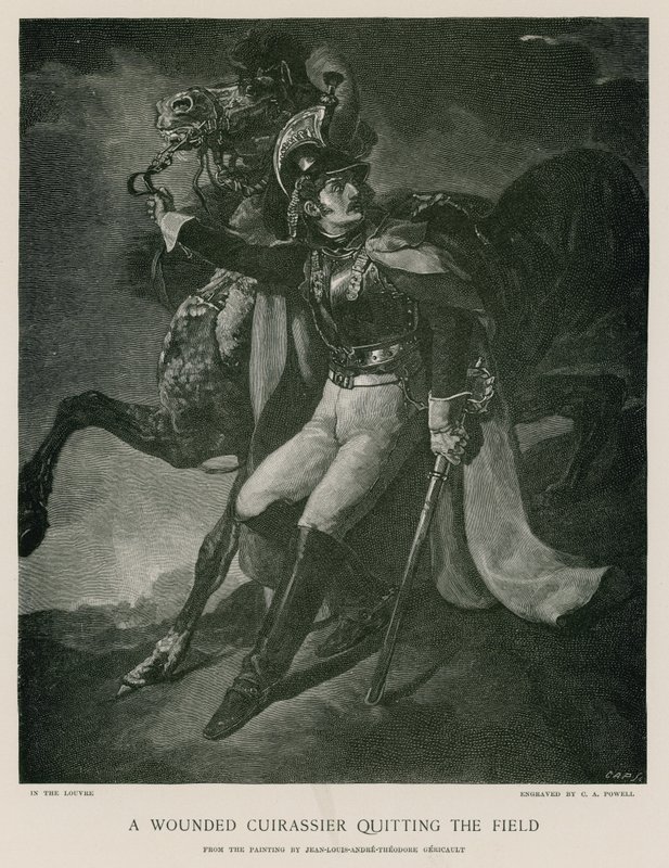 Un coracero herido abandonando el campo de Theodore Gericault