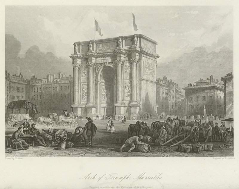 Arco de Triunfo, Marsella de Thomas Allom