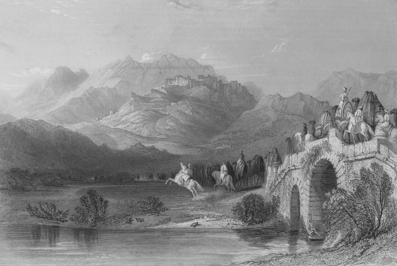 La Acrópolis de Pérgamo, Asia Menor de Thomas Allom