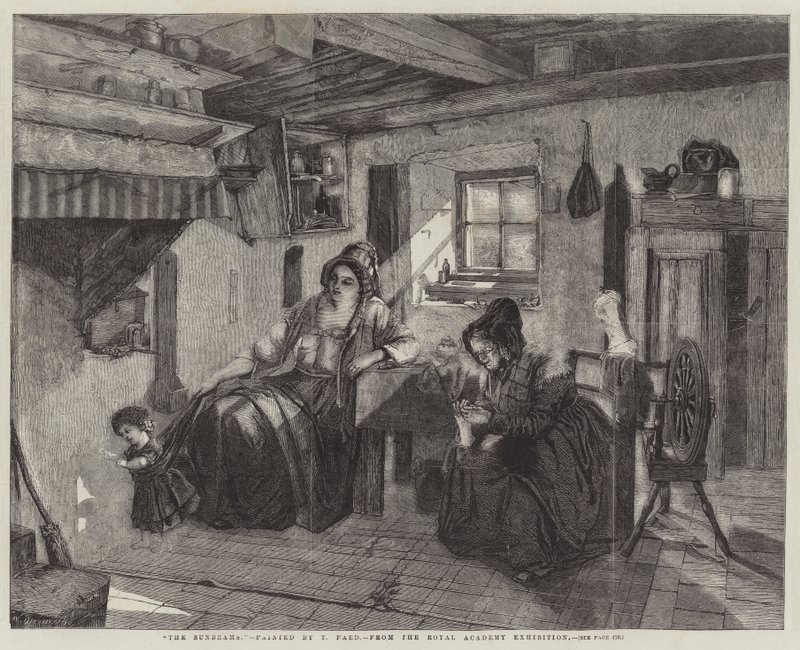 Los rayos del sol de Thomas Faed