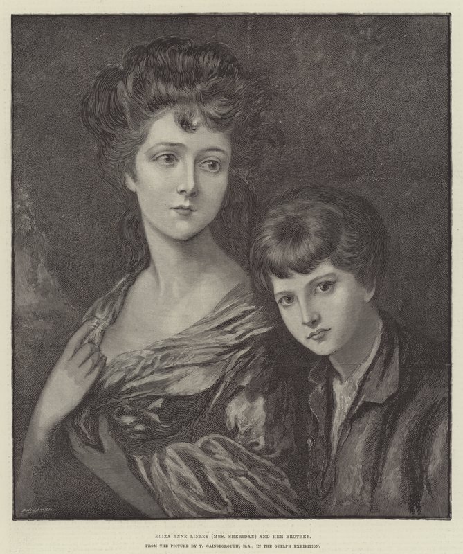 Eliza Anne Linley (Sra. Sheridan) y su hermano de Thomas Gainsborough