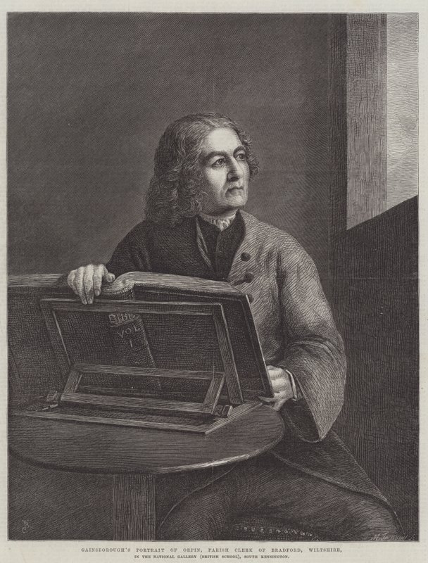 Retrato de Orpin de Gainsborough, secretario parroquial de Bradford, Wiltshire, en la Galería Nacional (Escuela Británica), South Kensington de Thomas Gainsborough