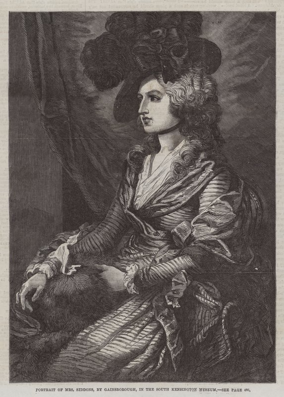 Retrato de la Sra. Siddons, en el Museo de South Kensington de Thomas Gainsborough