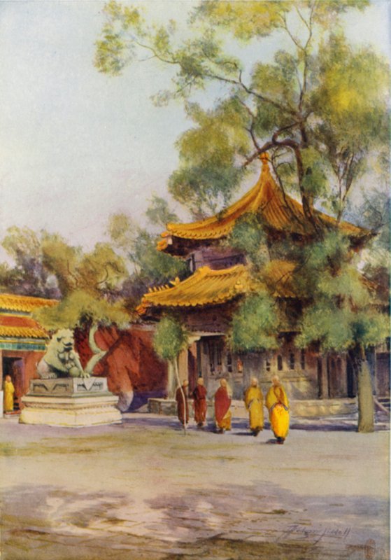 Pailau en el Templo Lama, Pekín de Thomas Hodgson Liddell