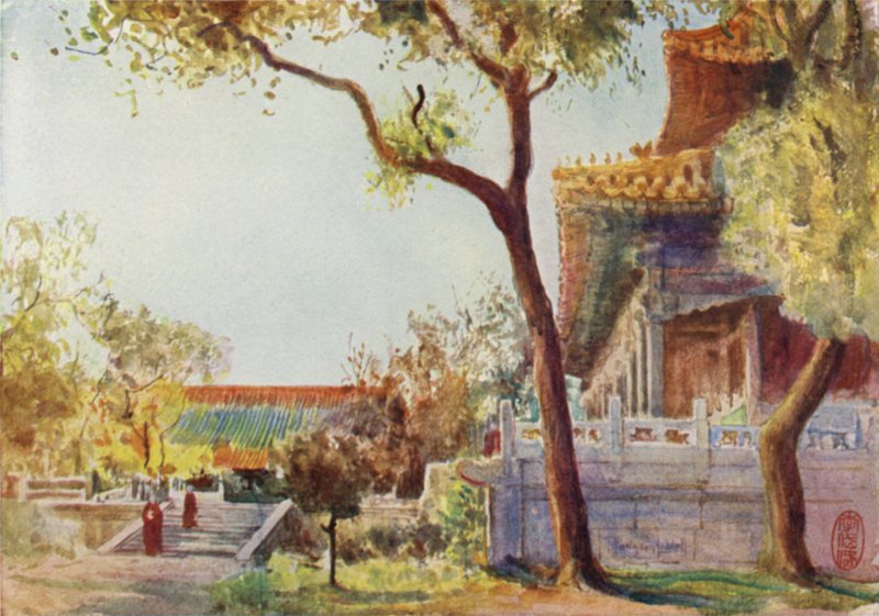 El Templo Amarillo, cerca de Pekín de Thomas Hodgson Liddell